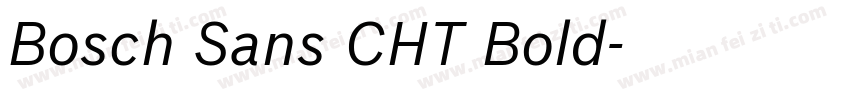 Bosch Sans CHT Bold字体转换